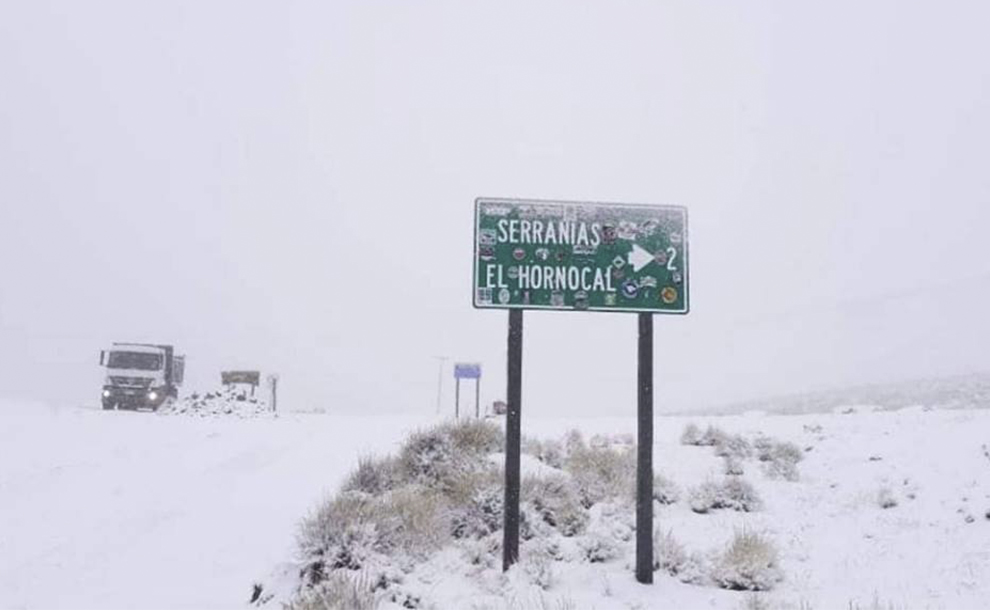 The hornocal mountain ranges in Jujuy were blanketed in white
