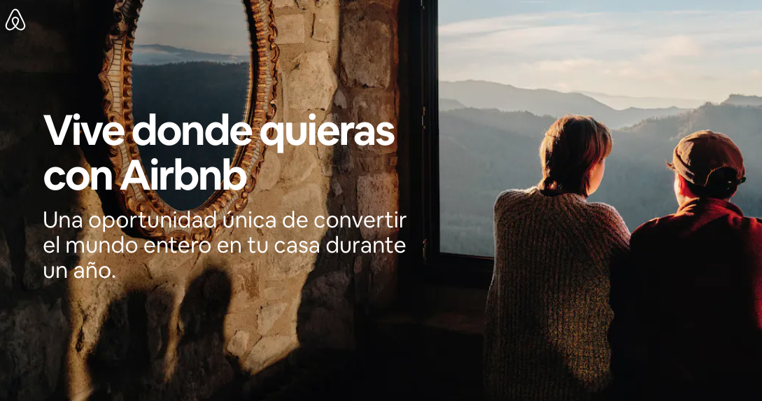Live anywhere you want with Airbnb; work and travel with Airbnb for a year